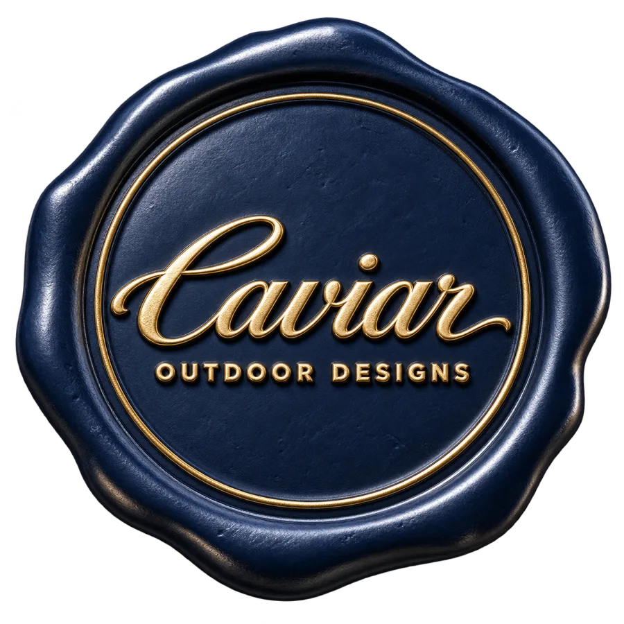 Caviar Outdoor Designs navy and gold wax seal